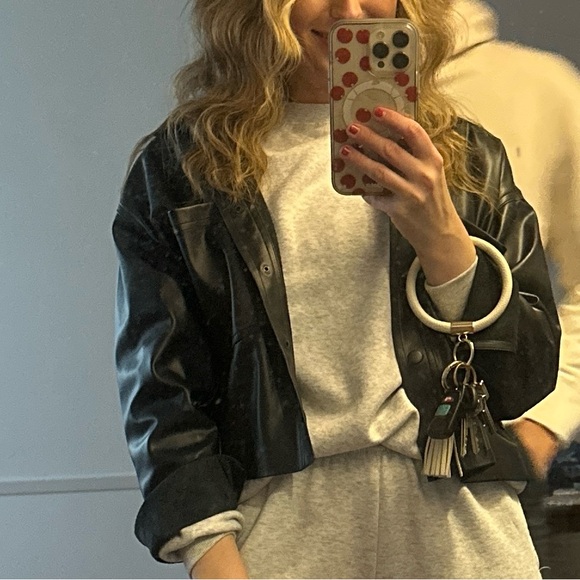 Z Supply Black Leather Jacket - Picture 4 of 4